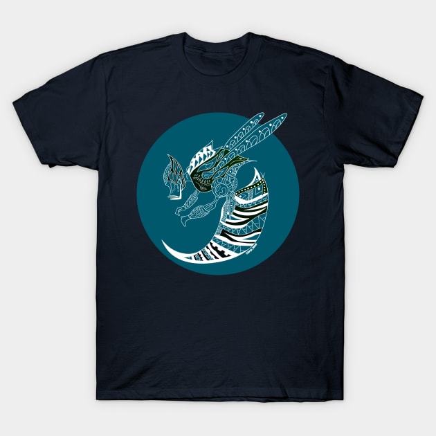 blue storm mayan bee ecopop T-Shirt by jorge_lebeau